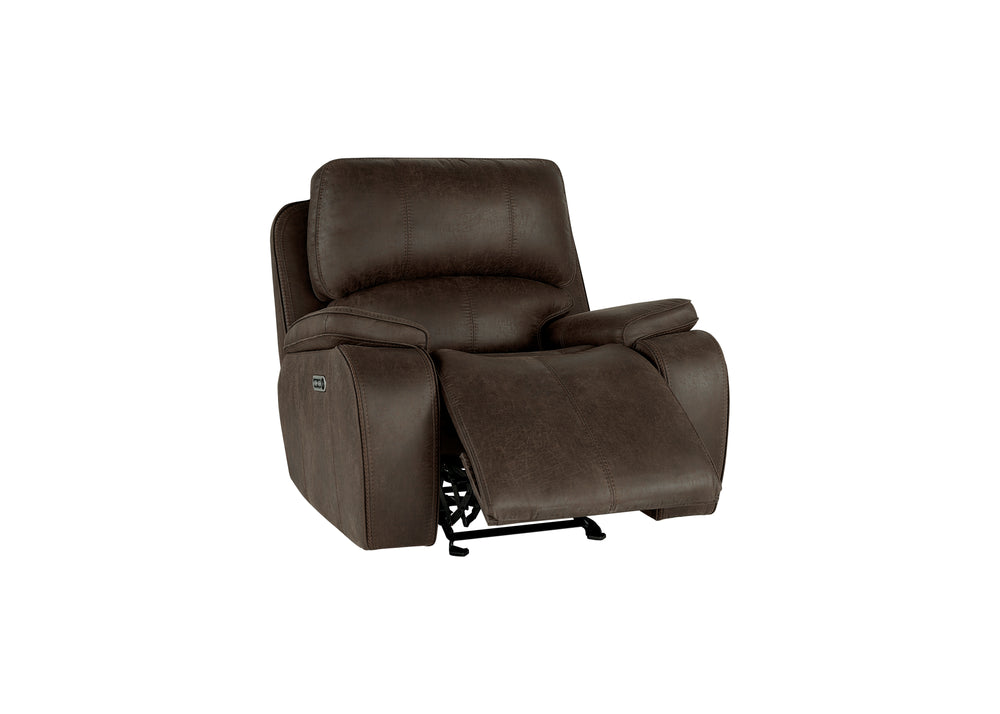 Brookings Glider Recliner W/pwr Hr & Fr-Brown