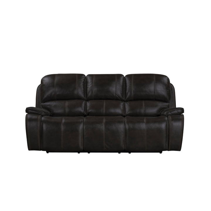Brookings  Sofa W/dual Recliner-Charcoal