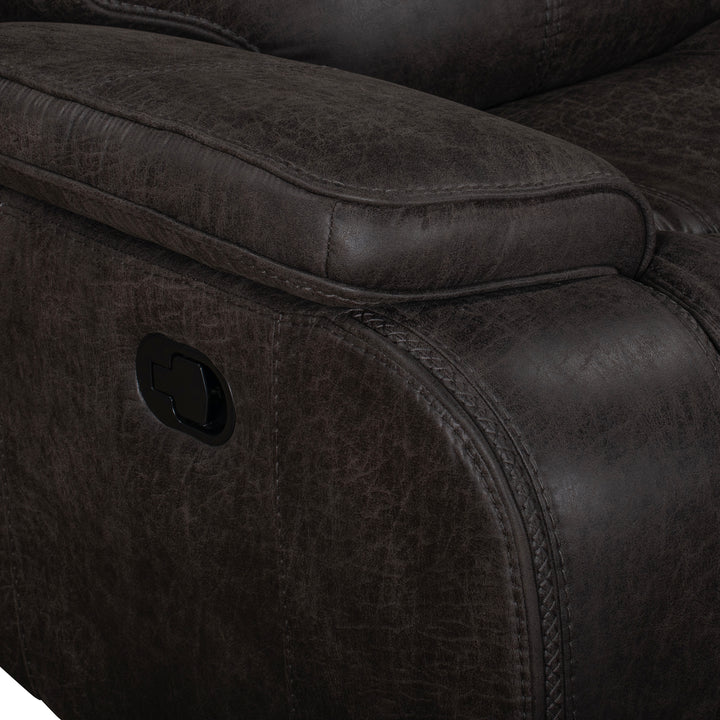 Brookings  Sofa W/dual Recliner-Charcoal