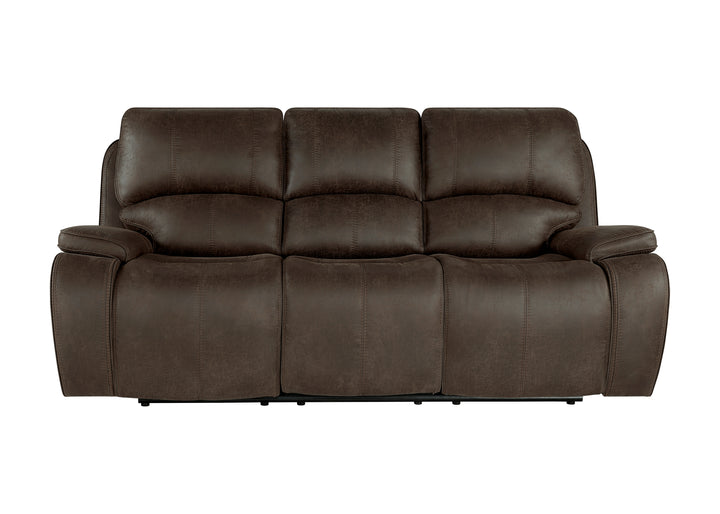 Brookings  Sofa W/pwr Hr &amp; Fr-Brown