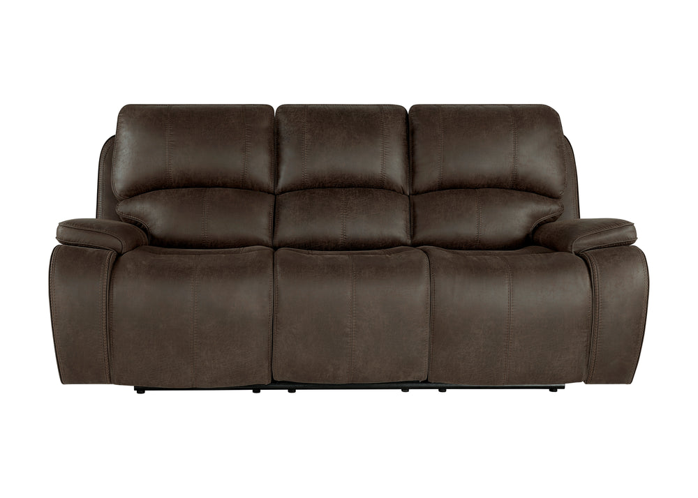 Brookings  Sofa W/pwr Hr & Fr-Brown