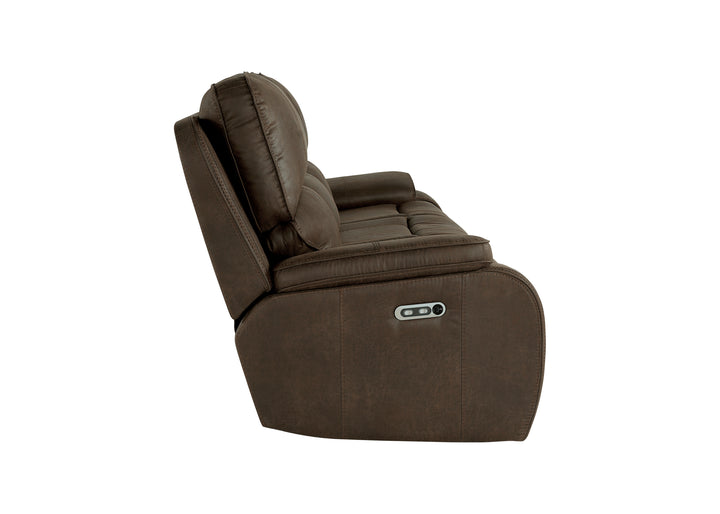 Brookings  Sofa W/pwr Hr &amp; Fr-Brown