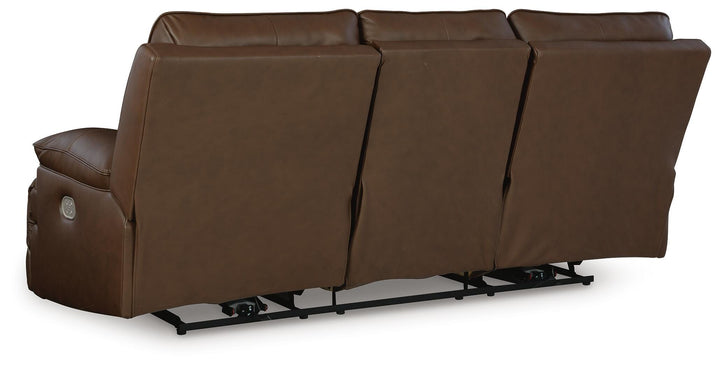 VonRyan Power Reclining Sofa - Dark Brown (4)