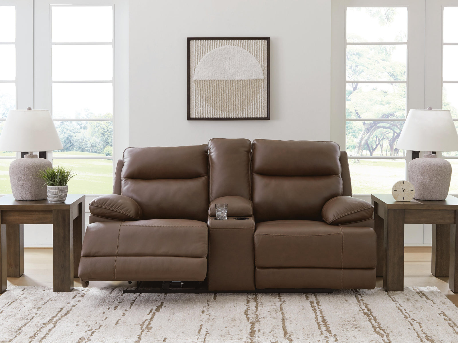 VonRyan Power Reclining Loveseat - Dark Brown (2)