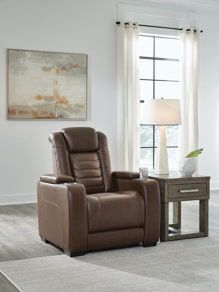 High Impact Power Recliner - Dark Brown (2)