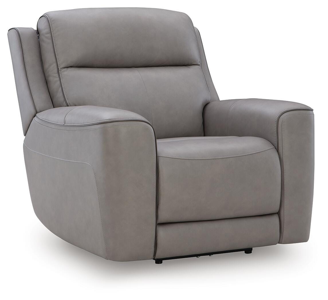 5Z-Comfort Power Recliner with Adjustable Headrest - Dark Gray (1)