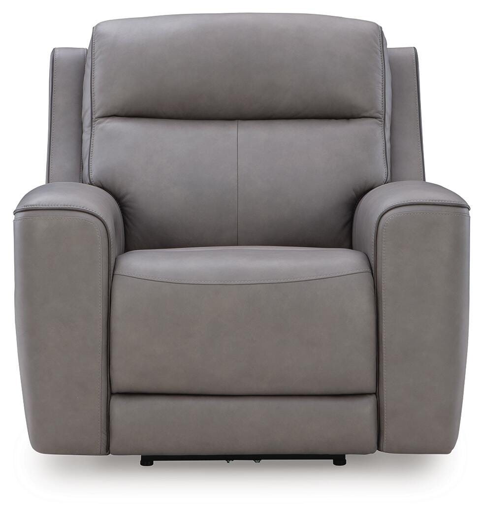 5Z-Comfort Power Recliner with Adjustable Headrest - Dark Gray (4)