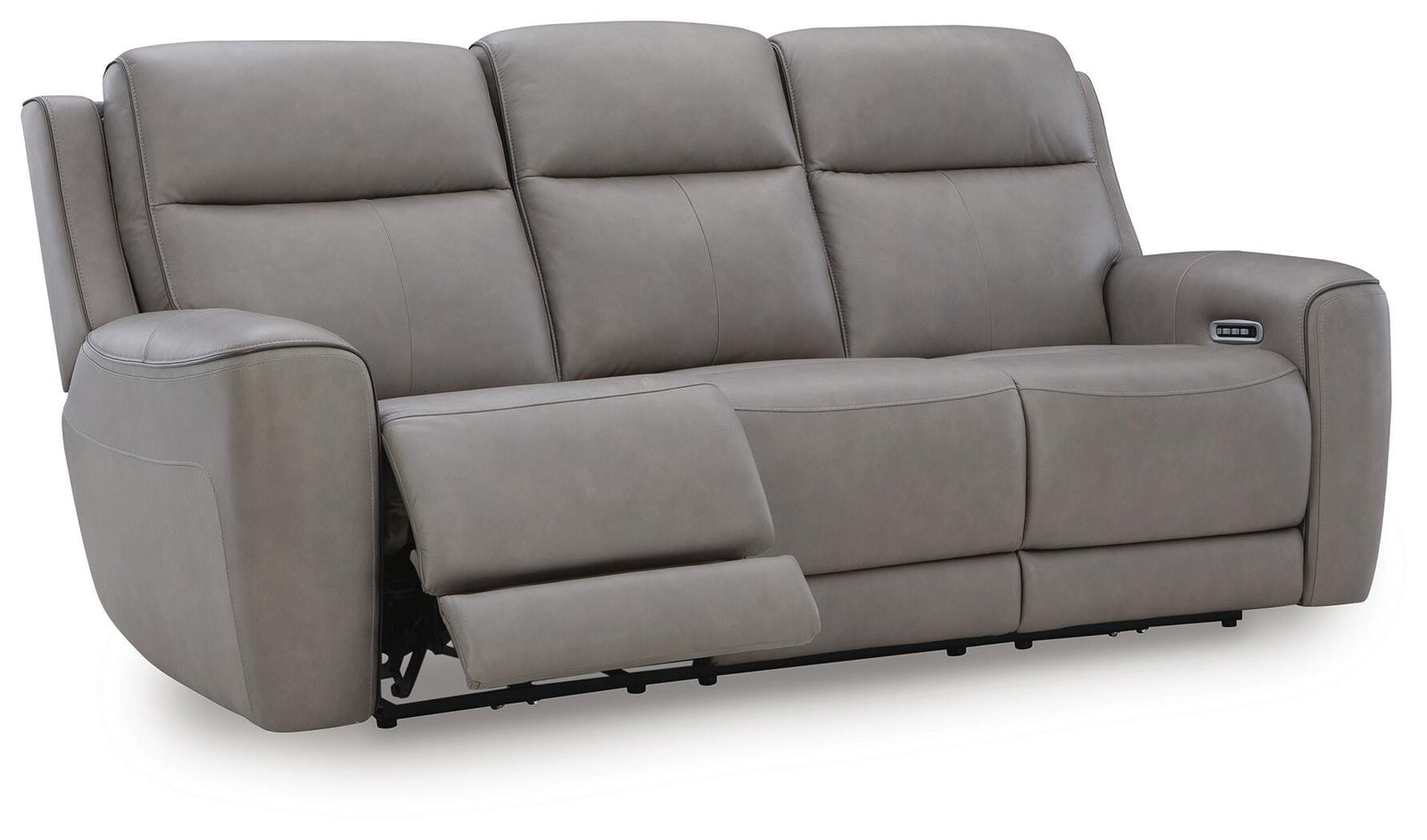5Z-Comfort Power Reclining Sofa with Adjustable Headrest - Dark Gray (1)
