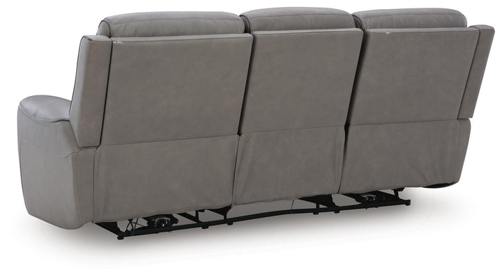 5Z-Comfort Power Reclining Sofa with Adjustable Headrest - Dark Gray (4)