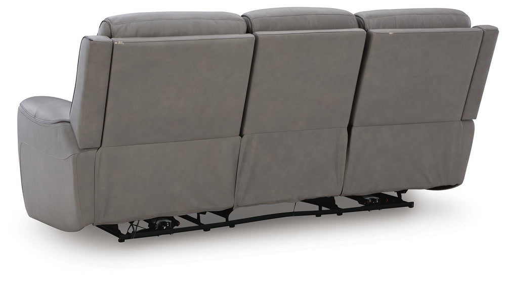 5Z-Comfort Power Reclining Sofa with Adjustable Headrest - Dark Gray (4)