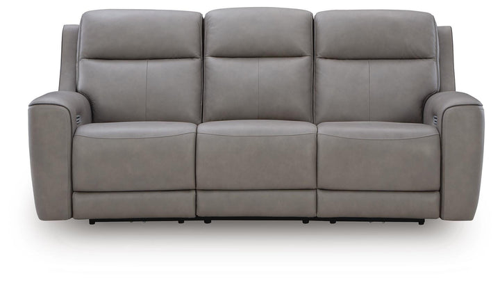 5Z-Comfort Power Reclining Sofa with Adjustable Headrest - Dark Gray (3)