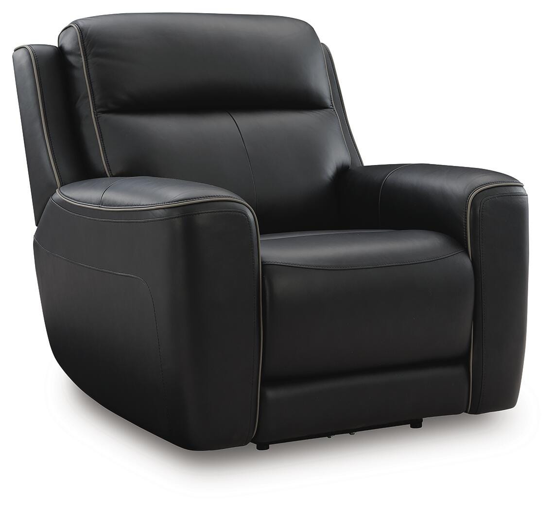 5Z-Comfort Power Recliner with Adjustable Headrest - Black (1)