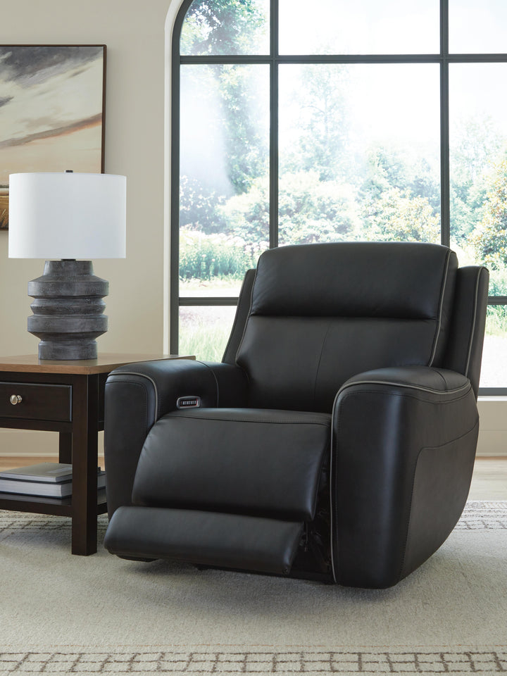 5Z-Comfort Power Recliner with Adjustable Headrest - Black (7)