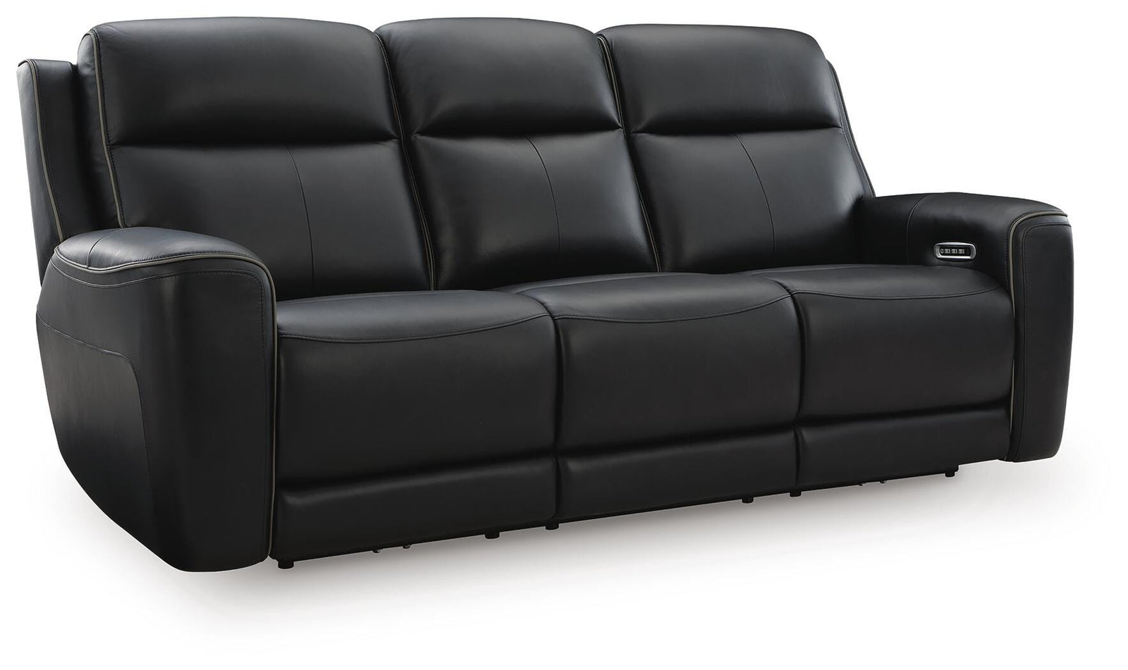 5Z-Comfort Power Reclining Sofa with Adjustable Headrest - Black (1)