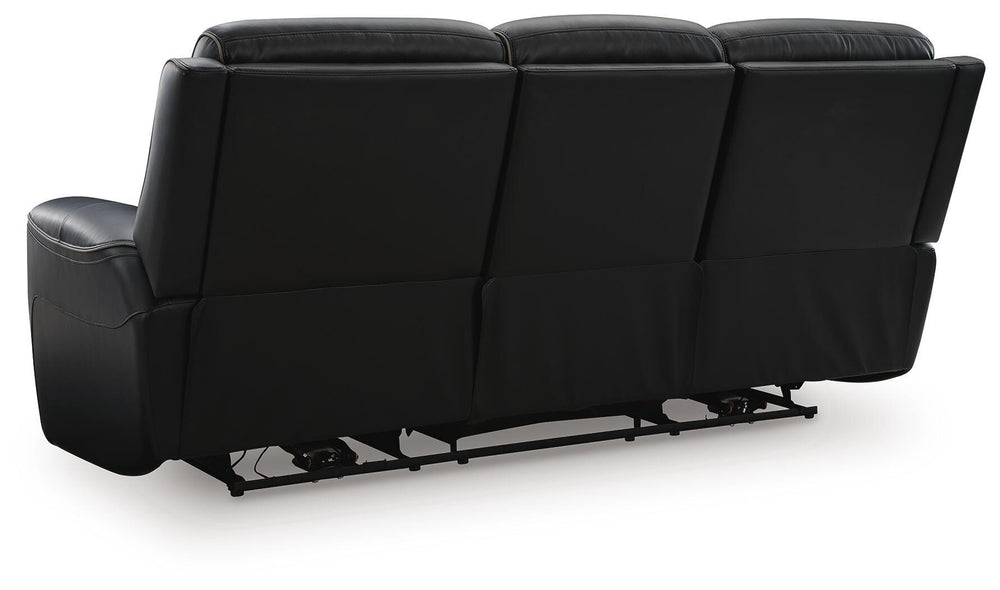 5Z-Comfort Power Reclining Sofa with Adjustable Headrest - Black (6)