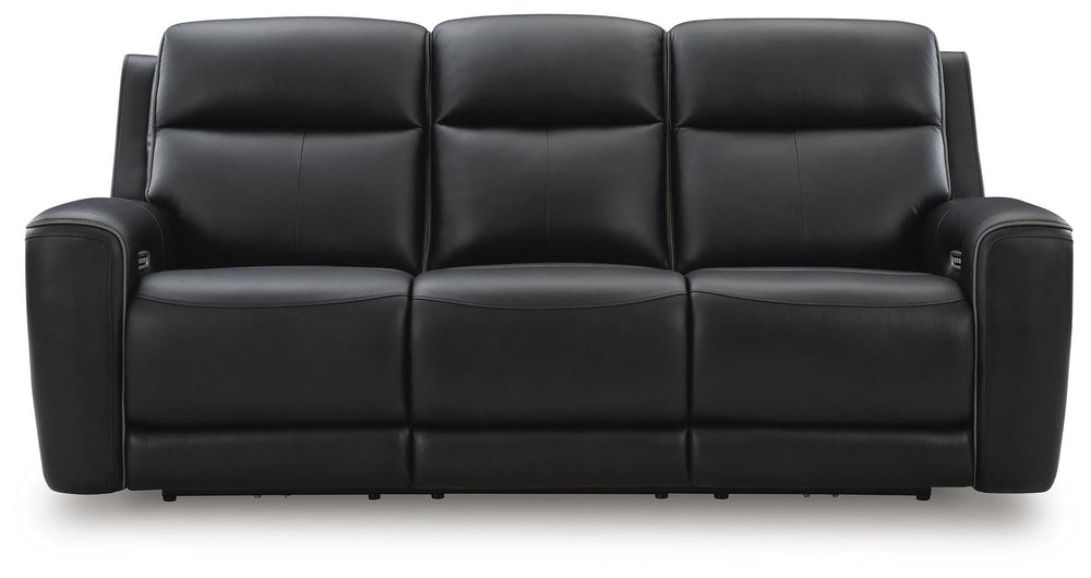 5Z-Comfort Power Reclining Sofa with Adjustable Headrest - Black (4)