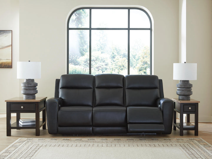 5Z-Comfort Power Reclining Sofa with Adjustable Headrest - Black (8)