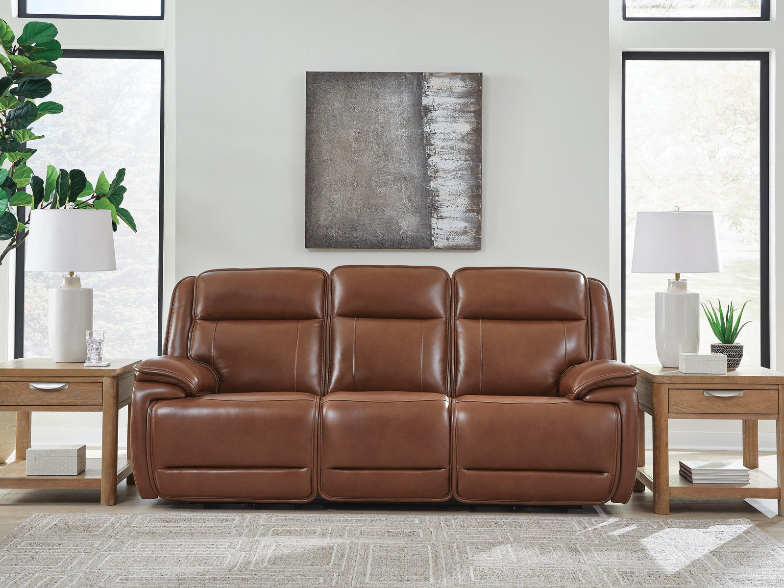 Healy Pier Power Reclining Sofa - Dark Brown (2)