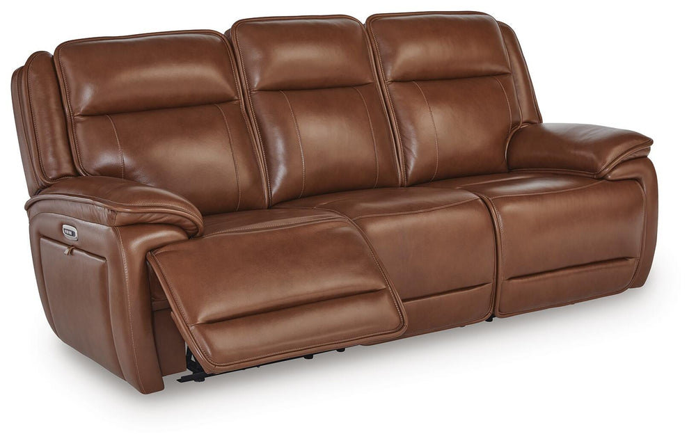 Healy Pier Power Reclining Sofa - Dark Brown (3)