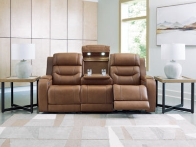 Knightington Power Reclining Sofa with Audio Seating