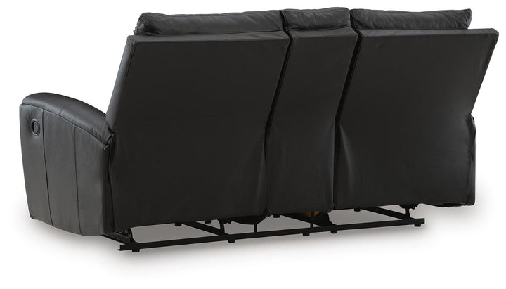 Glossmore Reclining Loveseat with Console - Black (5)