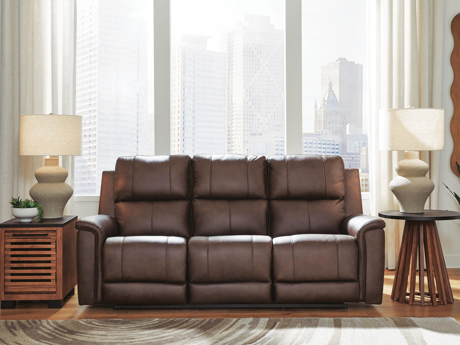 Bleckley Power Reclining Sofa - Dark Brown (2)