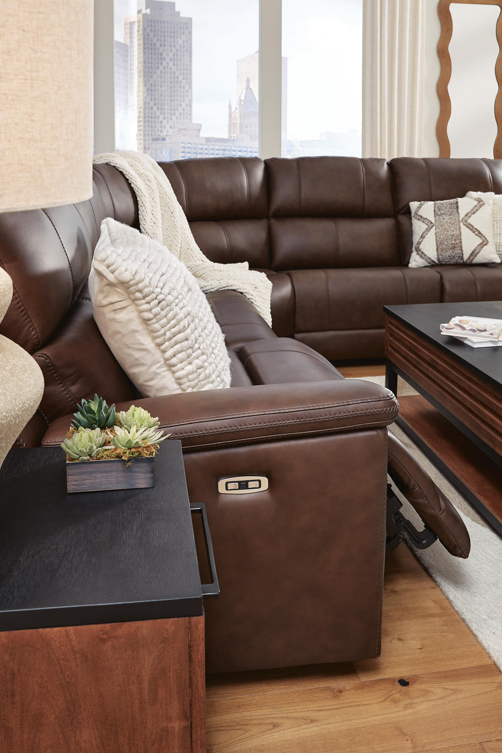 Bleckley 5-Piece Power Reclining Sectional - Espresso (4)
