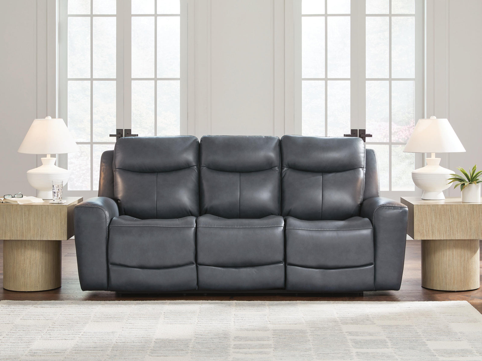 Next Move Power Reclining Sofa - Blue (2)