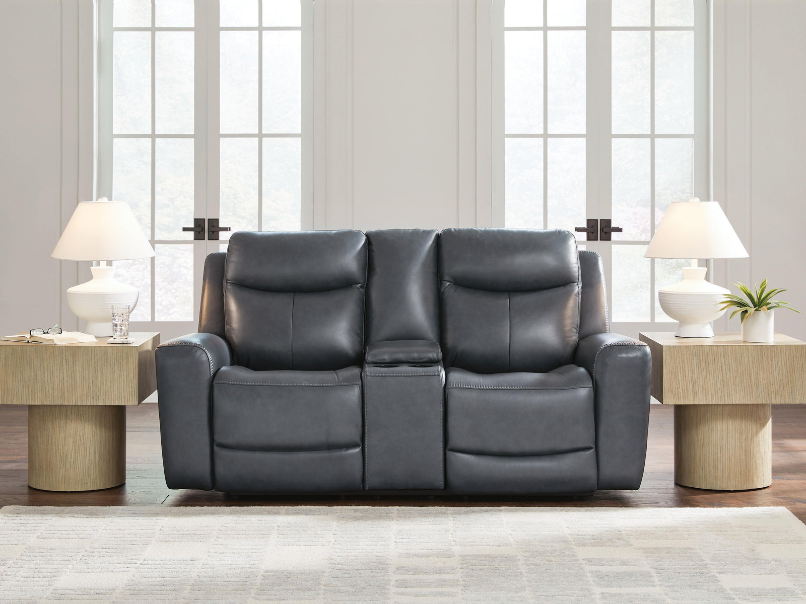 Next Move Power Reclining Loveseat - Blue (2)