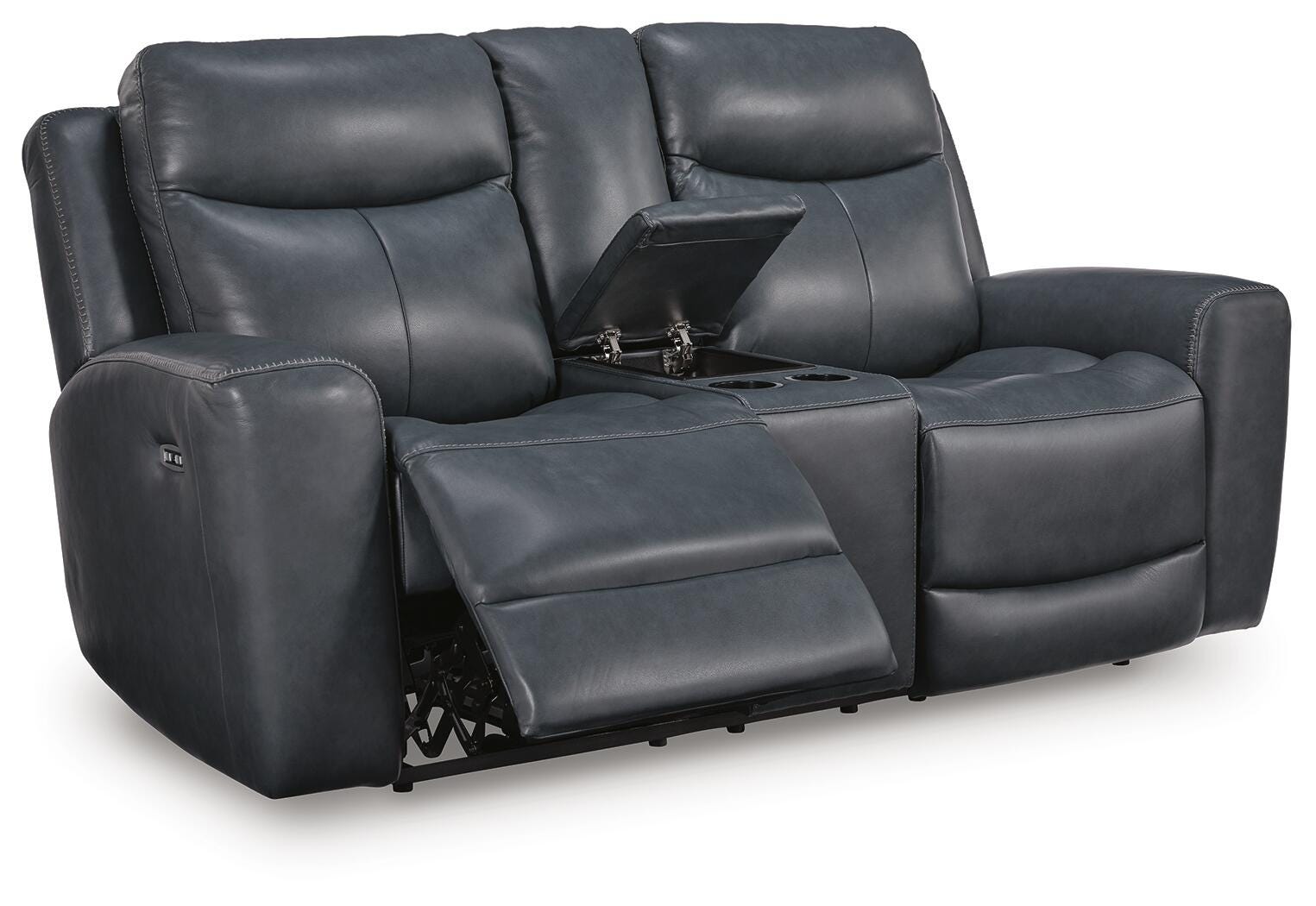 Next Move Power Reclining Loveseat - Blue (1)