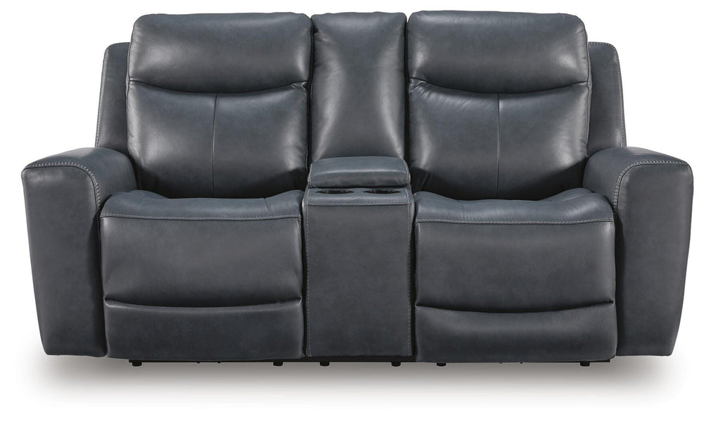 Next Move Power Reclining Loveseat - Blue (3)