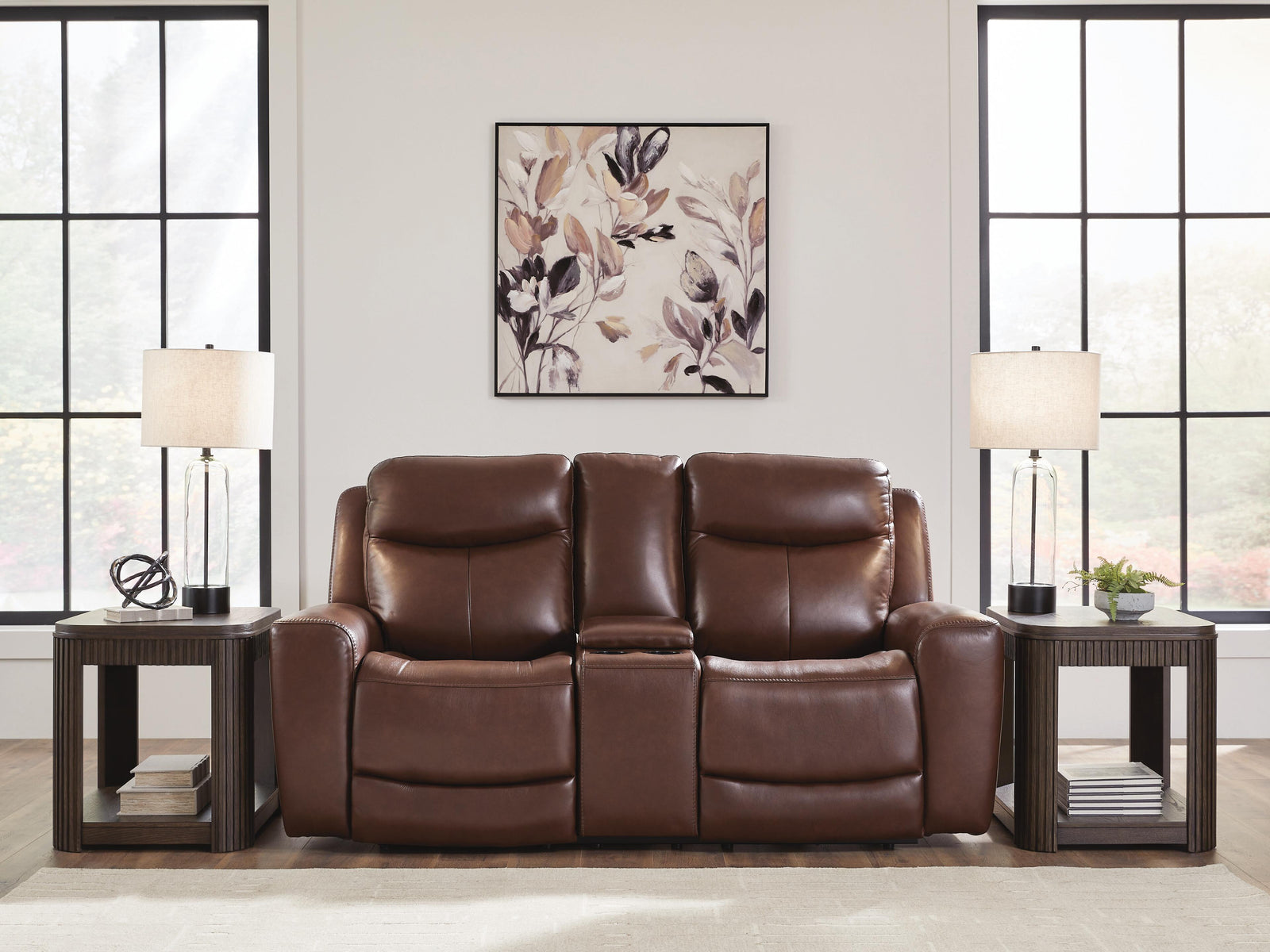 Next Move Power Reclining Loveseat with Console - Dark Brown (2)
