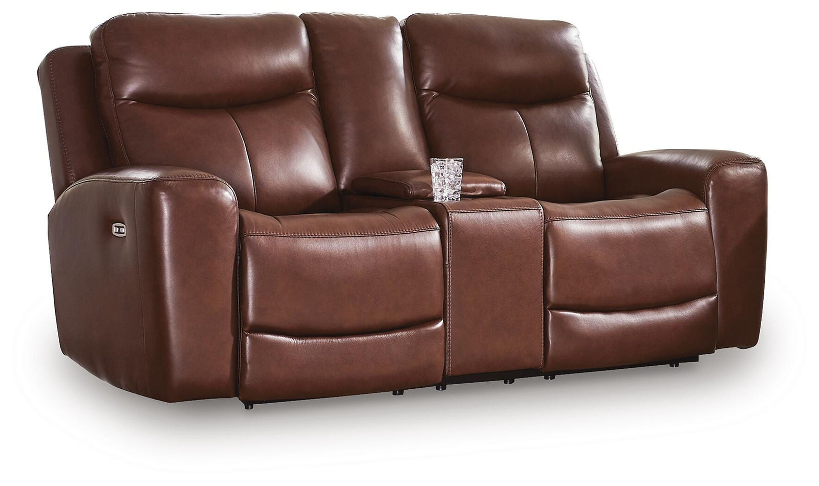 Next Move Power Reclining Loveseat with Console - Dark Brown (1)