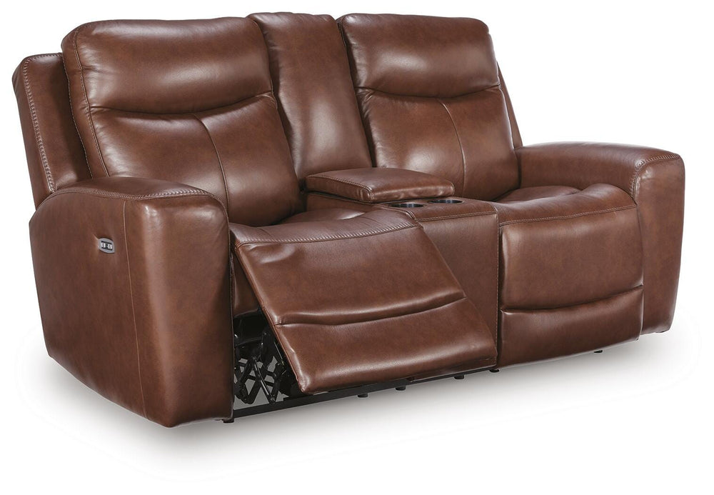 Next Move Power Reclining Loveseat with Console - Dark Brown (3)