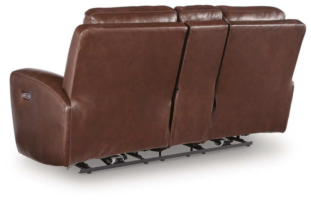 Next Move Power Reclining Loveseat with Console - Dark Brown (5)