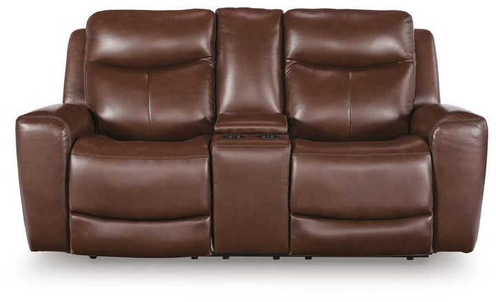 Next Move Power Reclining Loveseat with Console - Dark Brown (4)