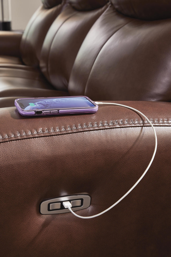 Next Move Power Reclining Sofa - Dark Brown (6)
