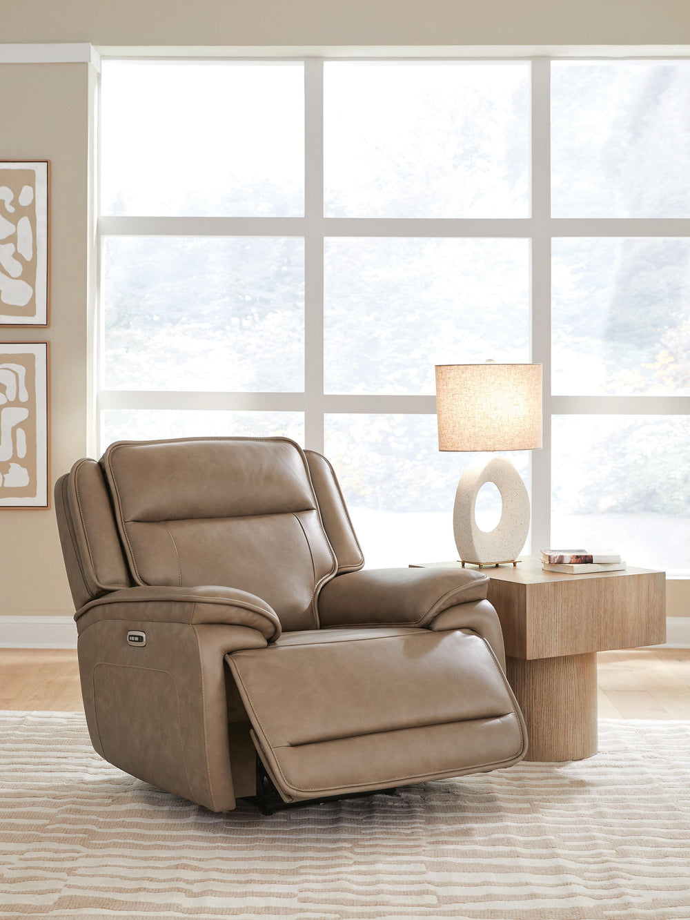 Glencroft Power Recliner - Light Brown (8)