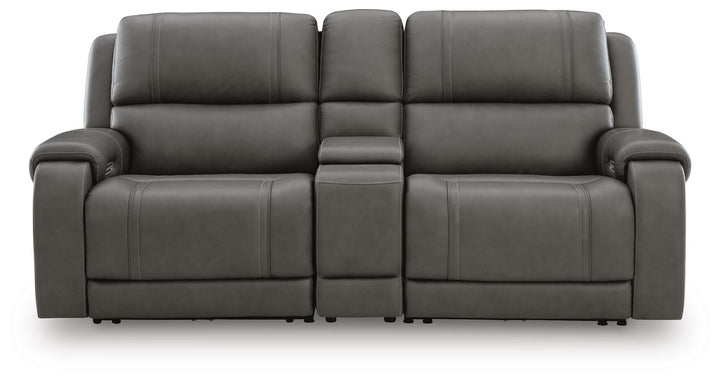 5Z - Pittson 3-Piece Power Reclining Sectional Loveseat with Console - Anchor (1)