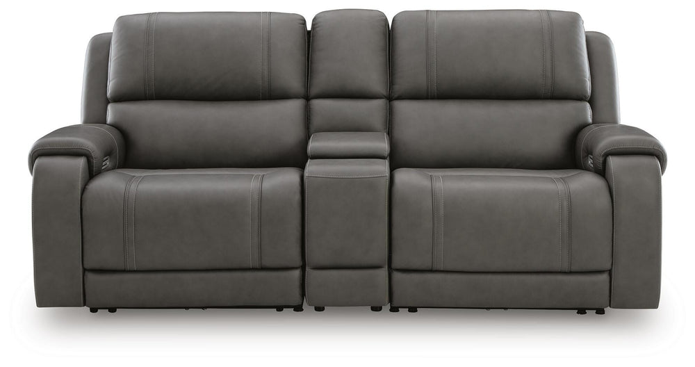 5Z - Pittson 3-Piece Power Reclining Sectional Loveseat with Console - Anchor (1)