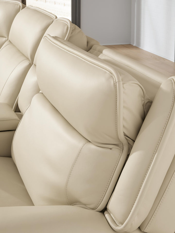 Double Deal 5-Piece Power Reclining Sectional - Almond (3)