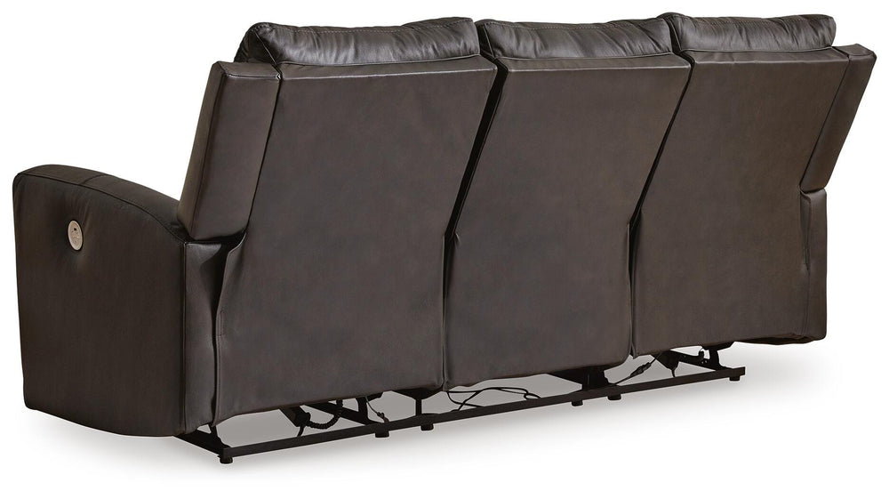 Boxmere Power Reclining Sofa - Dark Brown (6)