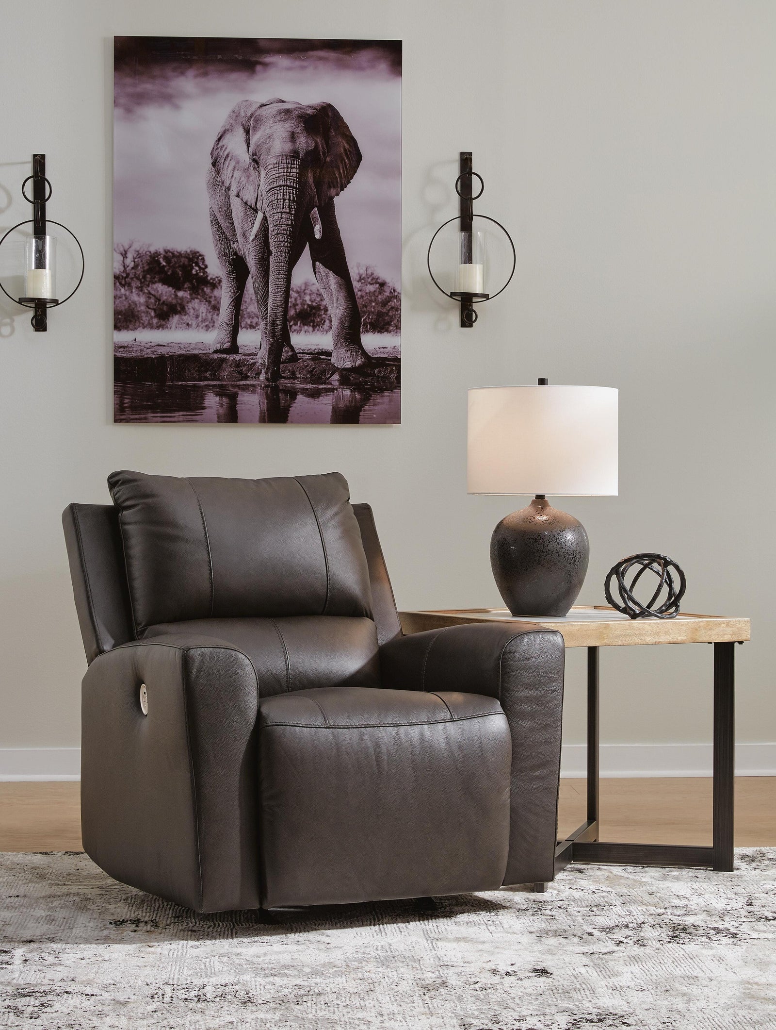 Boxmere Power Recliner - Dark Brown (2)