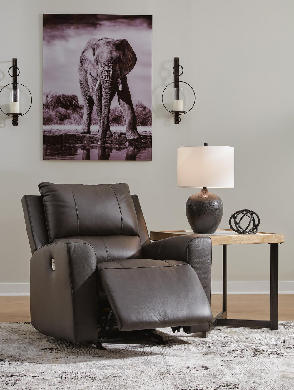 Boxmere Power Recliner - Dark Brown (8)