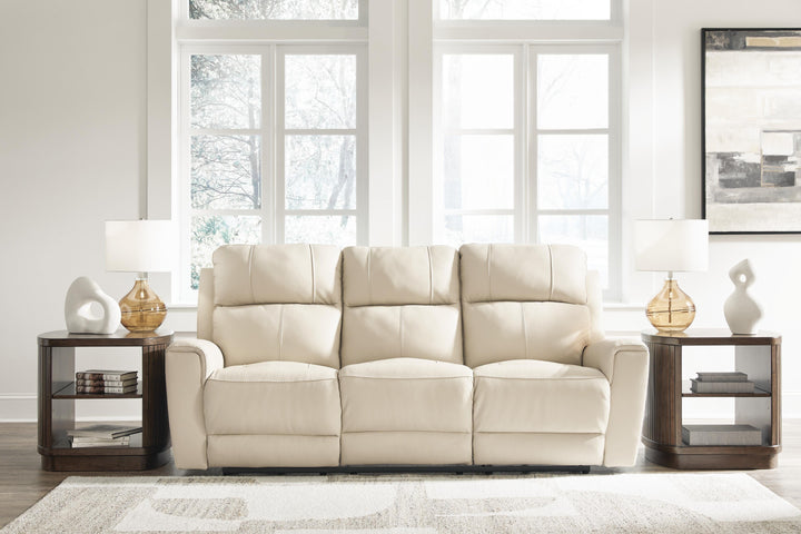Dahlmoore Power Reclining Sofa - White (2)