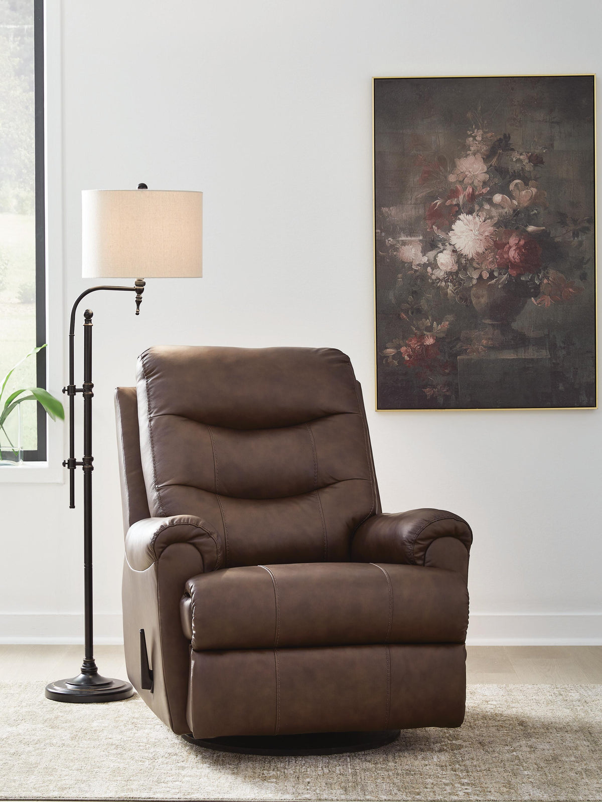 Flynwood Swivel Glider Recliner - Espresso (2)