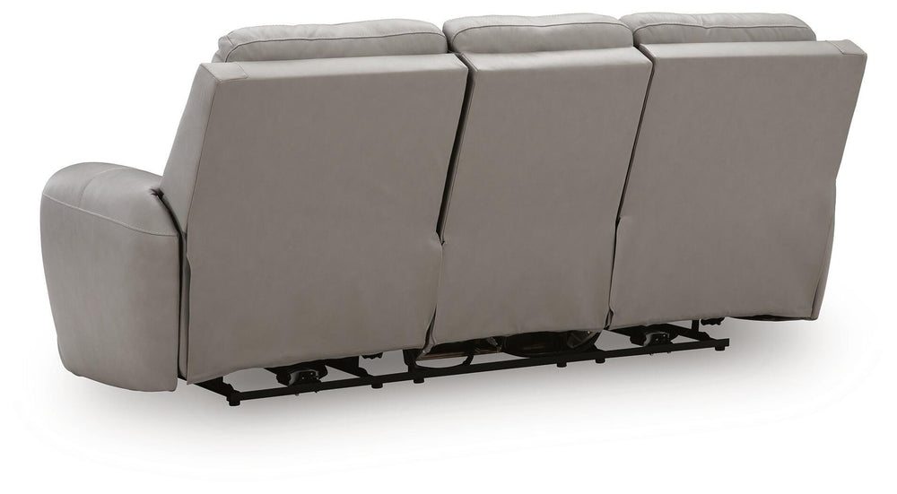 Real Moments Power Reclining Sofa with Audio Seating - Ash (5)