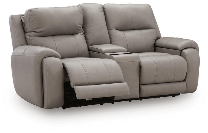 Real Moments Power Reclining Loveseat with Audio Seating - Ash (3)