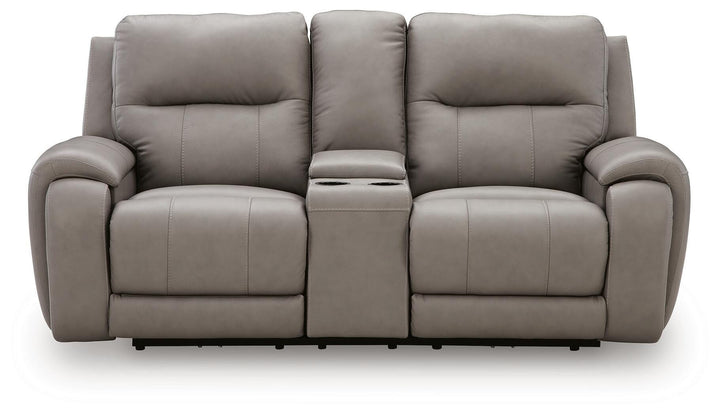 Real Moments Power Reclining Loveseat with Audio Seating - Ash (4)