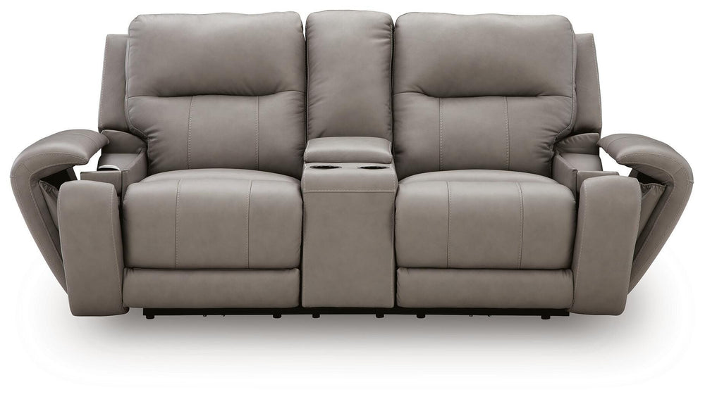 Real Moments Power Reclining Loveseat with Audio Seating - Ash (5)